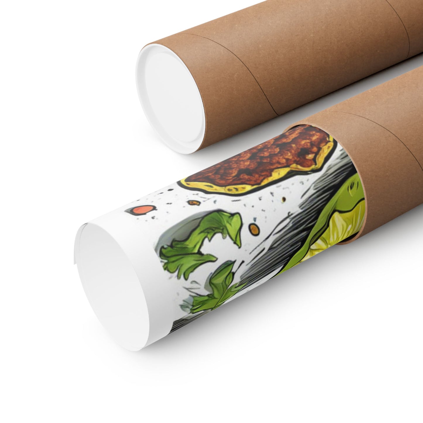 Bold Taco Illustration Foodie Gift Art Poster
