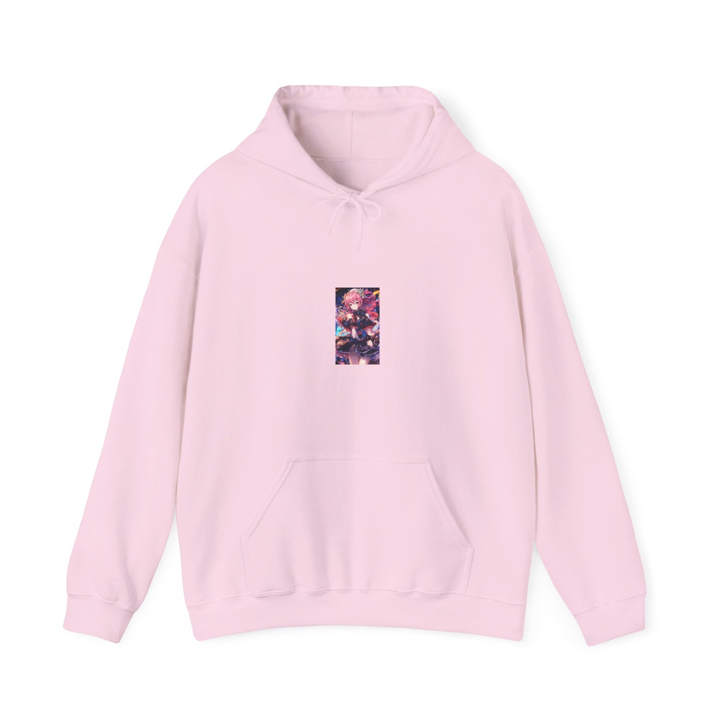 Pink Haired Fantasy Heroine Anime Portrait Cozy Hoodie