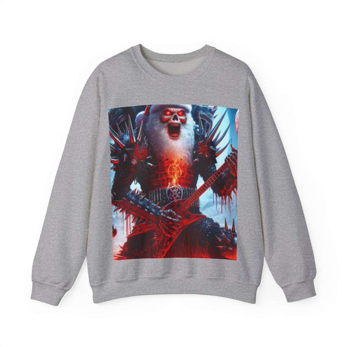 Heavy Metal Santa Holiday Concert Dark Sweatshirt