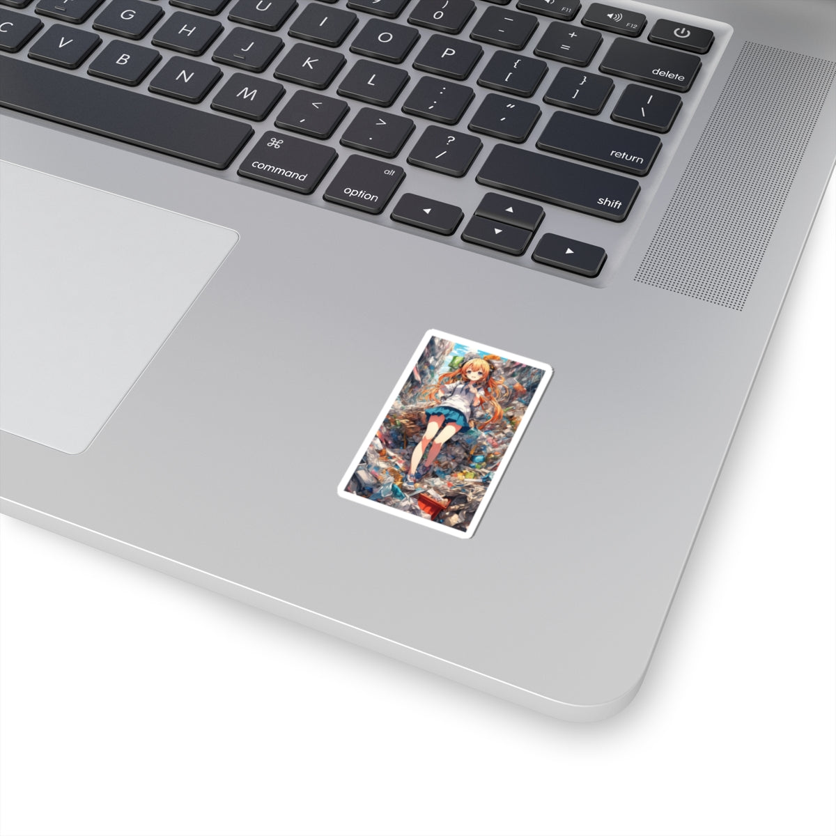Recycling Rescue Anime Heroine Eco Street Art Sticker