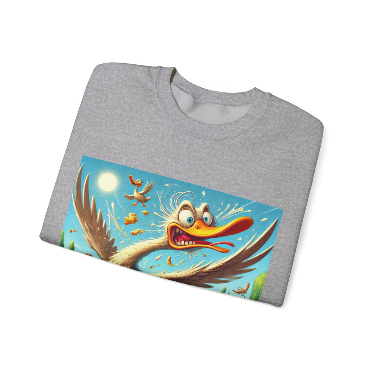 Chaotic Picnic Duck Funny Summer Art Sweatshirt