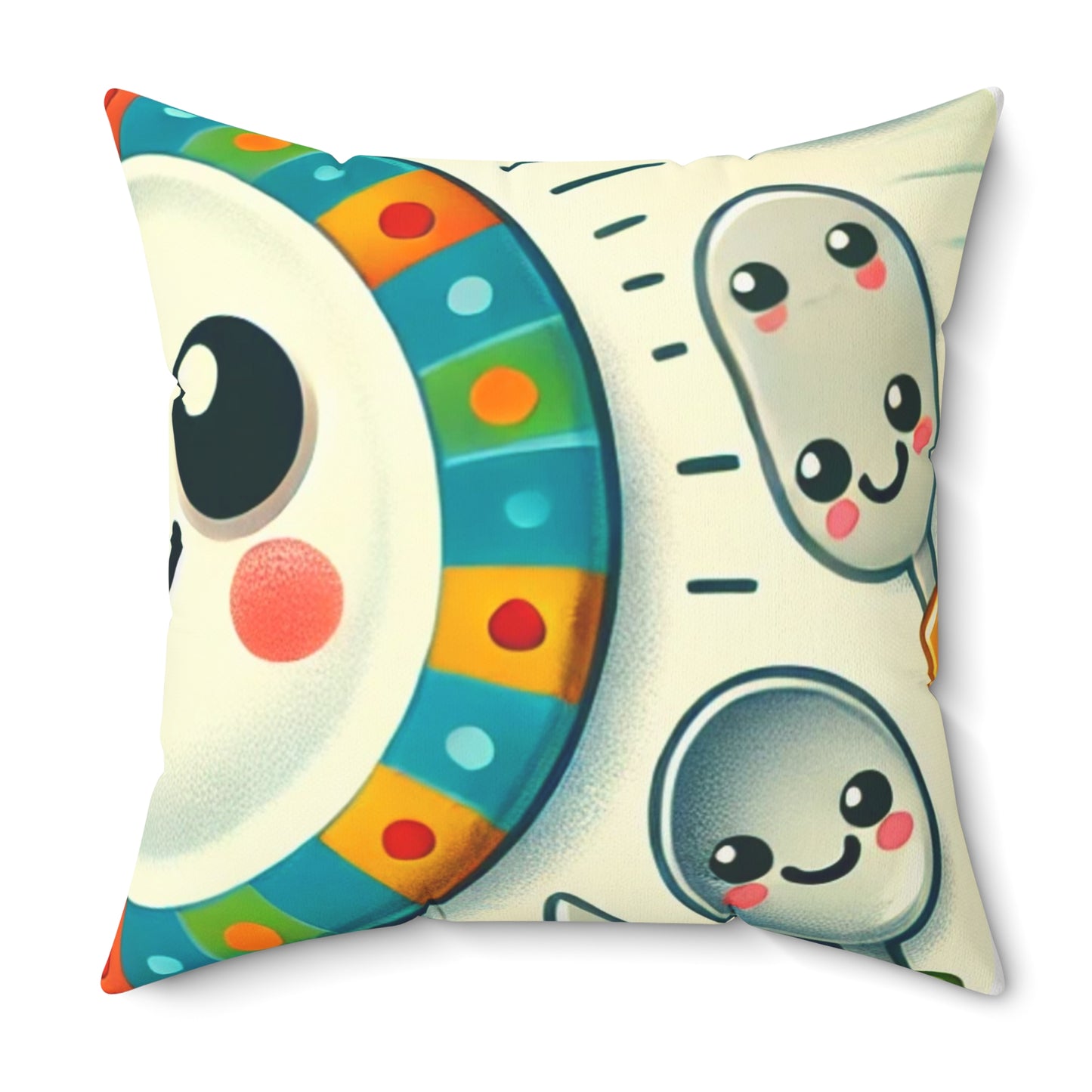 Happy Kitchen Tableware Kawaii Decorative Pillow