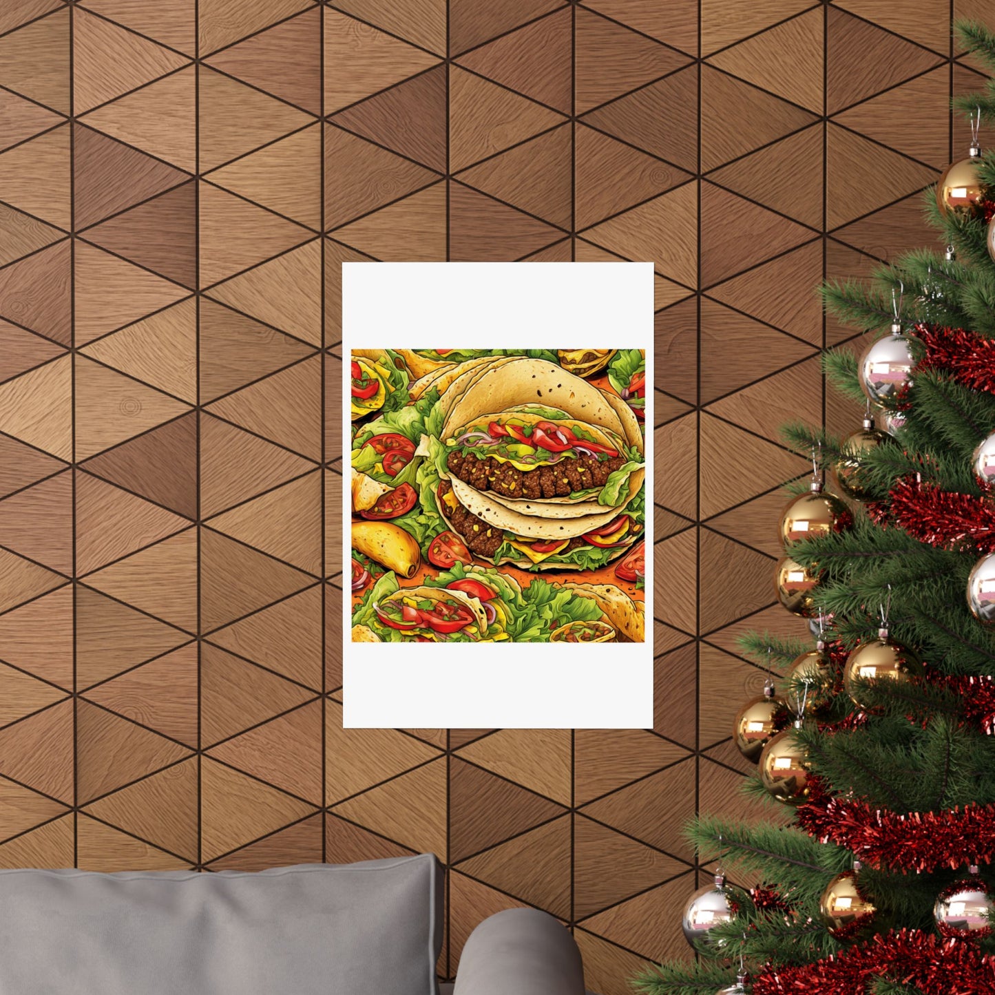 Stacked Taco Fiesta Foodie Gift Art Poster