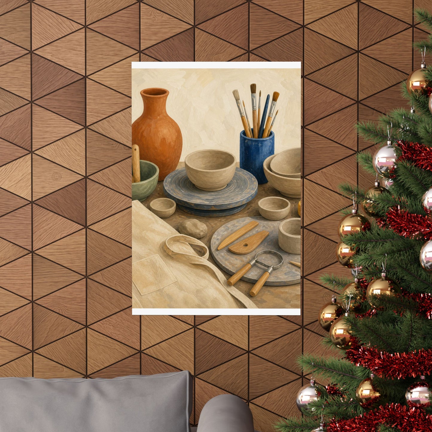 Colorful Pottery Studio Hobby Poster