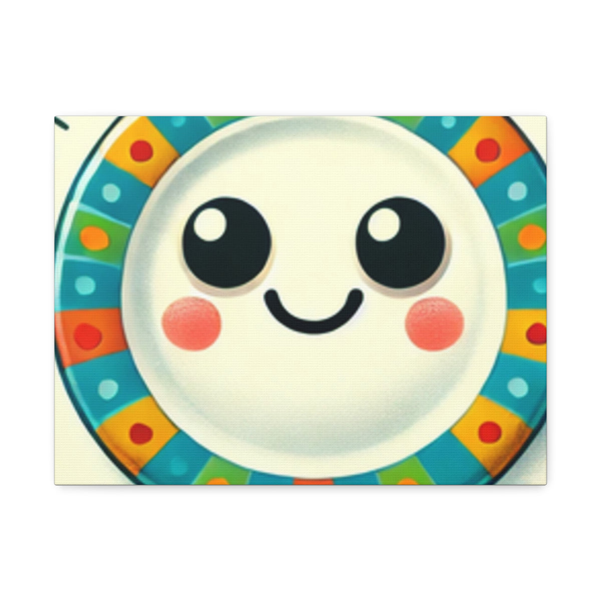 Happy Little Kitchen Club Kawaii Food Canvas Kitchen Wall Art Decor Gift