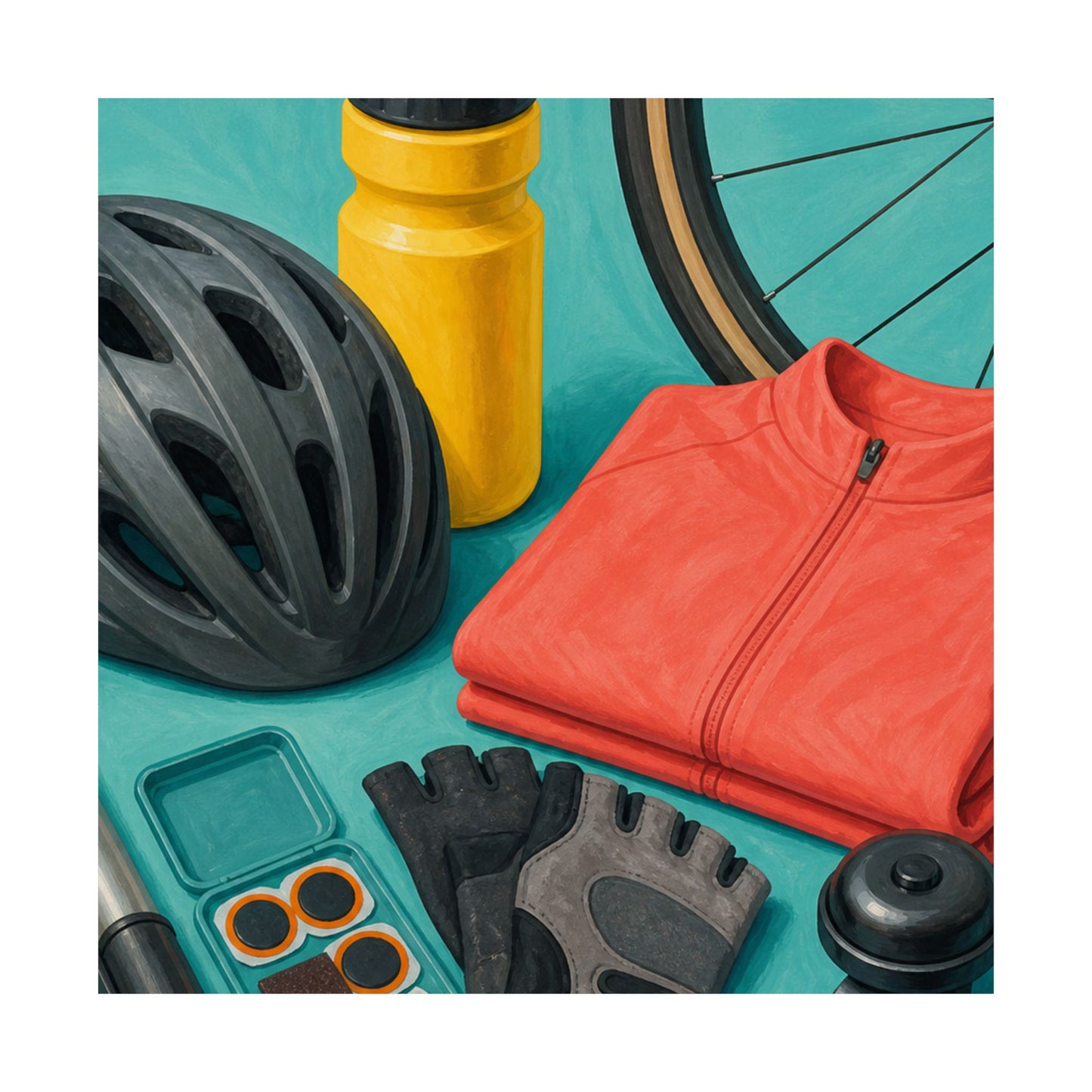 Colorful Cycling Gear Hobby Poster