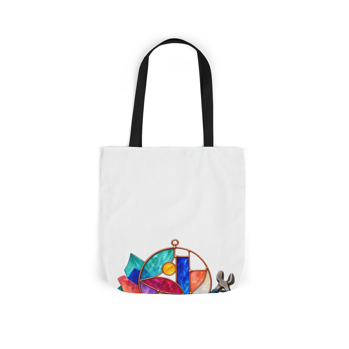 Abstract Stained Glass Suncatcher Workshop Tote Bag