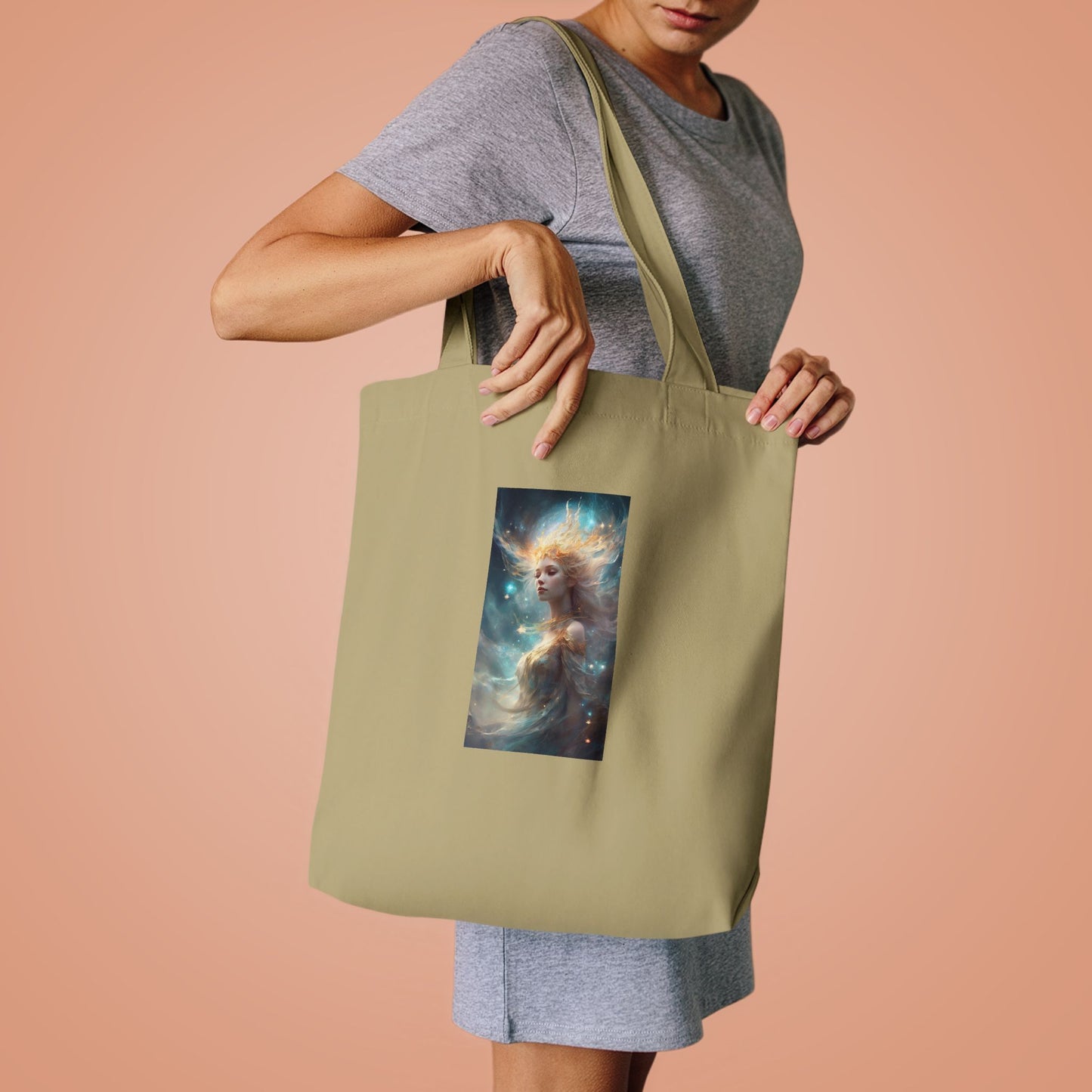 Solar Celestial Spirit Fantasy Portrait Tote Bag