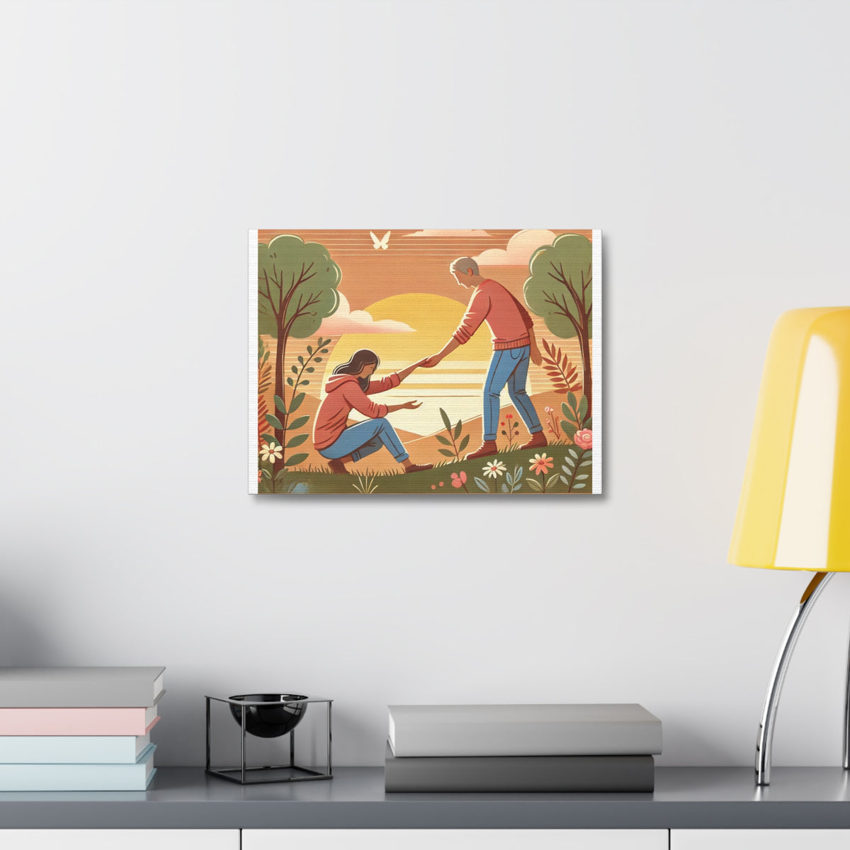 Helping Hands Sunset Garden Canvas Wall Art