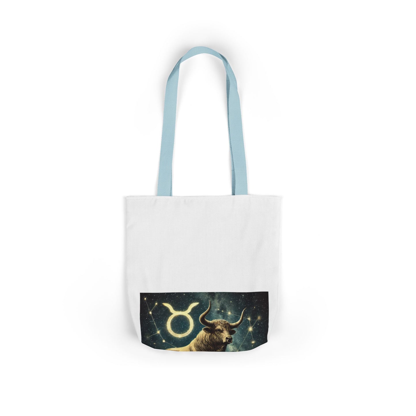 Taurus Bull Constellation Celestial Canvas Tote Bag