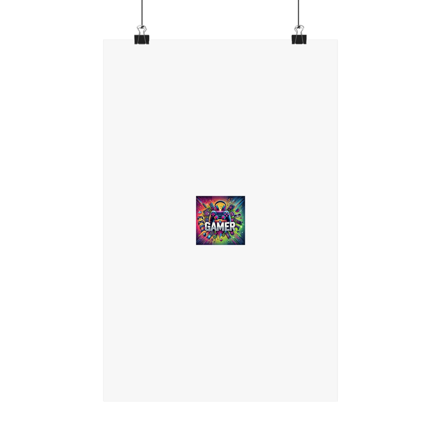 Neon Gamer Energy Retro Arcade Gaming Wall Art Poster