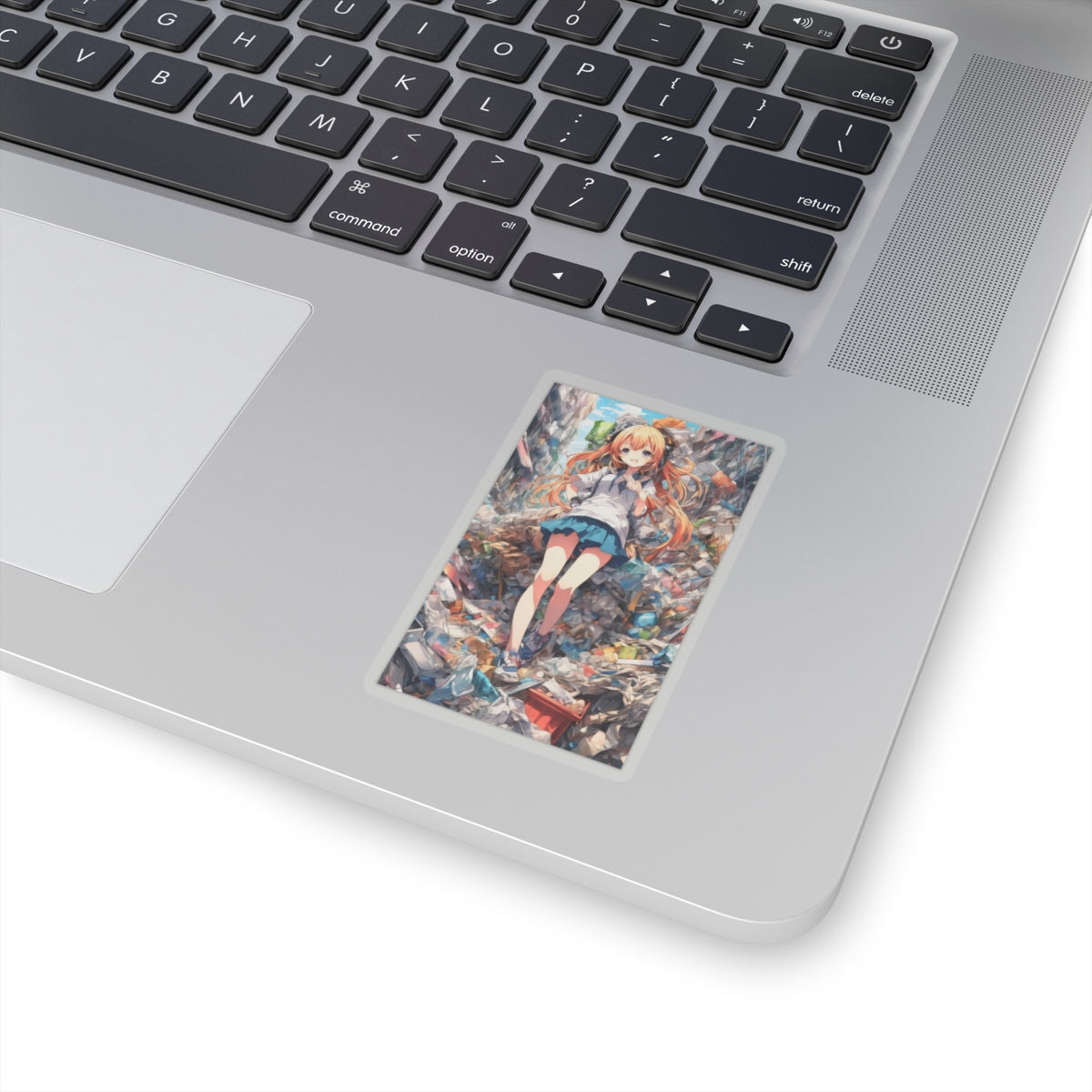 Recycling Rescue Anime Heroine Eco Street Art Sticker