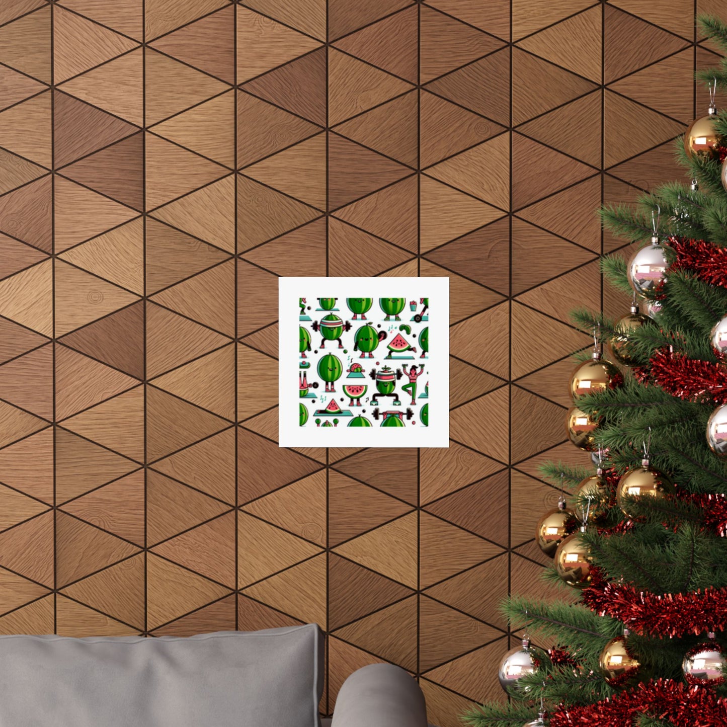 Watermelon Workout Club Cute Food Fitness Wall Art Poster