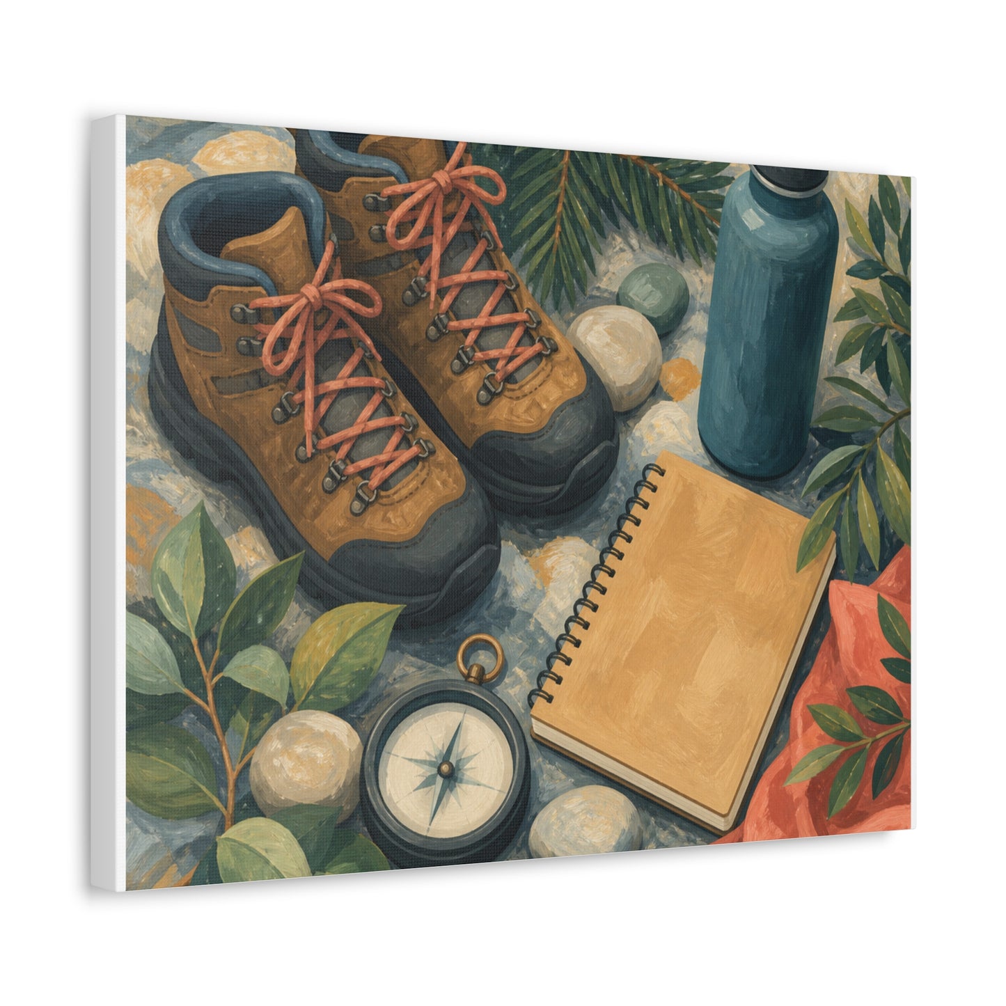 Quiet Hiking Trail Gear Art Canvas Art