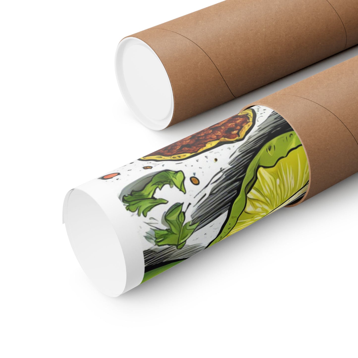 Bold Taco Illustration Foodie Gift Art Poster