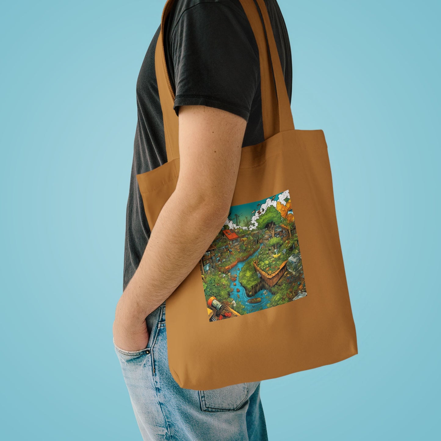 Whimsical Garden Stream Nature Gift Art Tote Bag