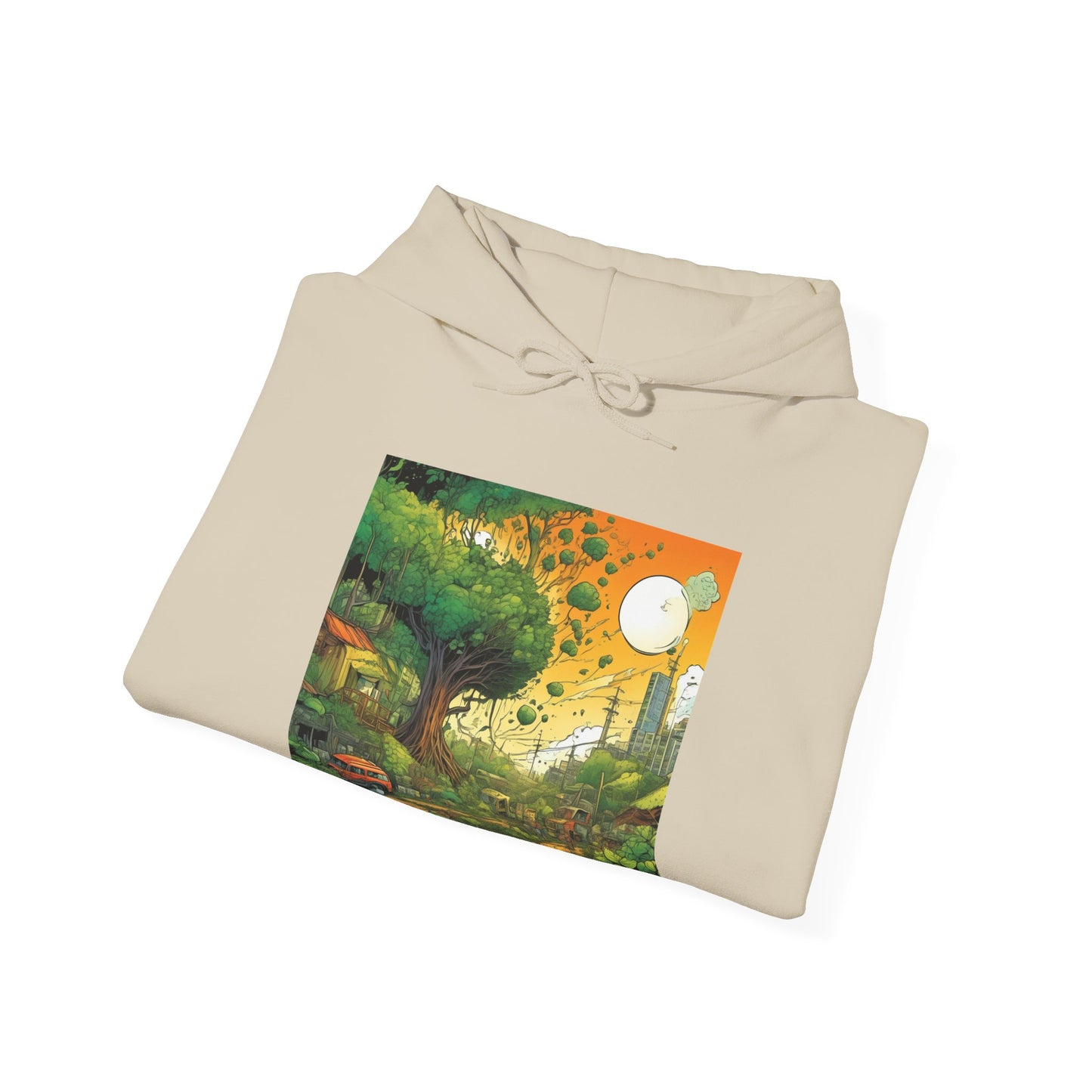 Cottage Road Landscape Nature Gift Art Hoodie