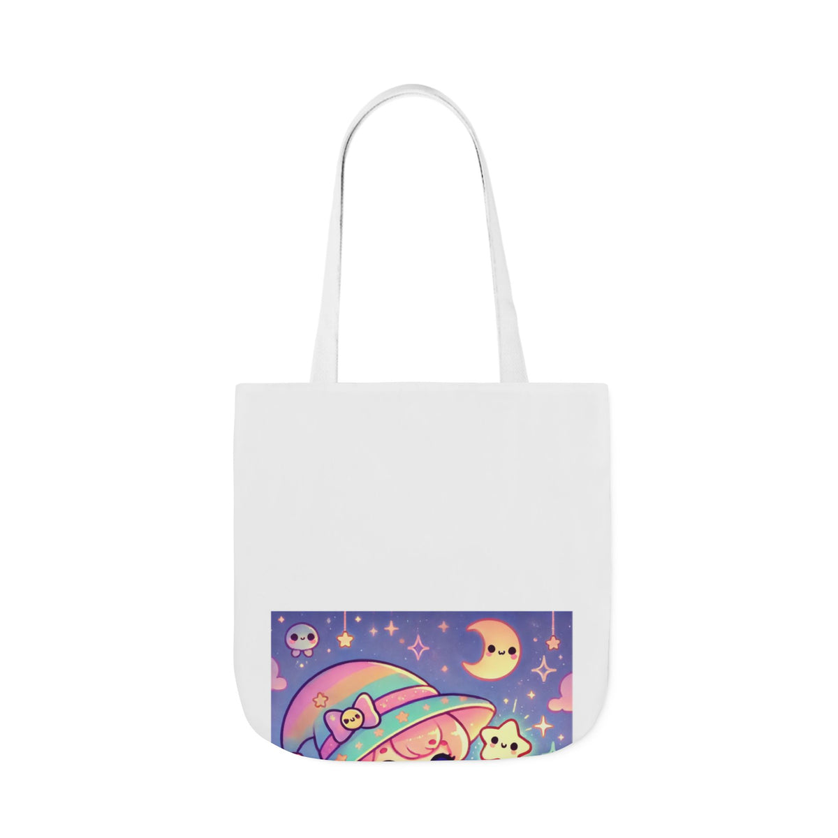 Kawaii Moon Wand Pastel Fantasy Art Canvas Tote Bag