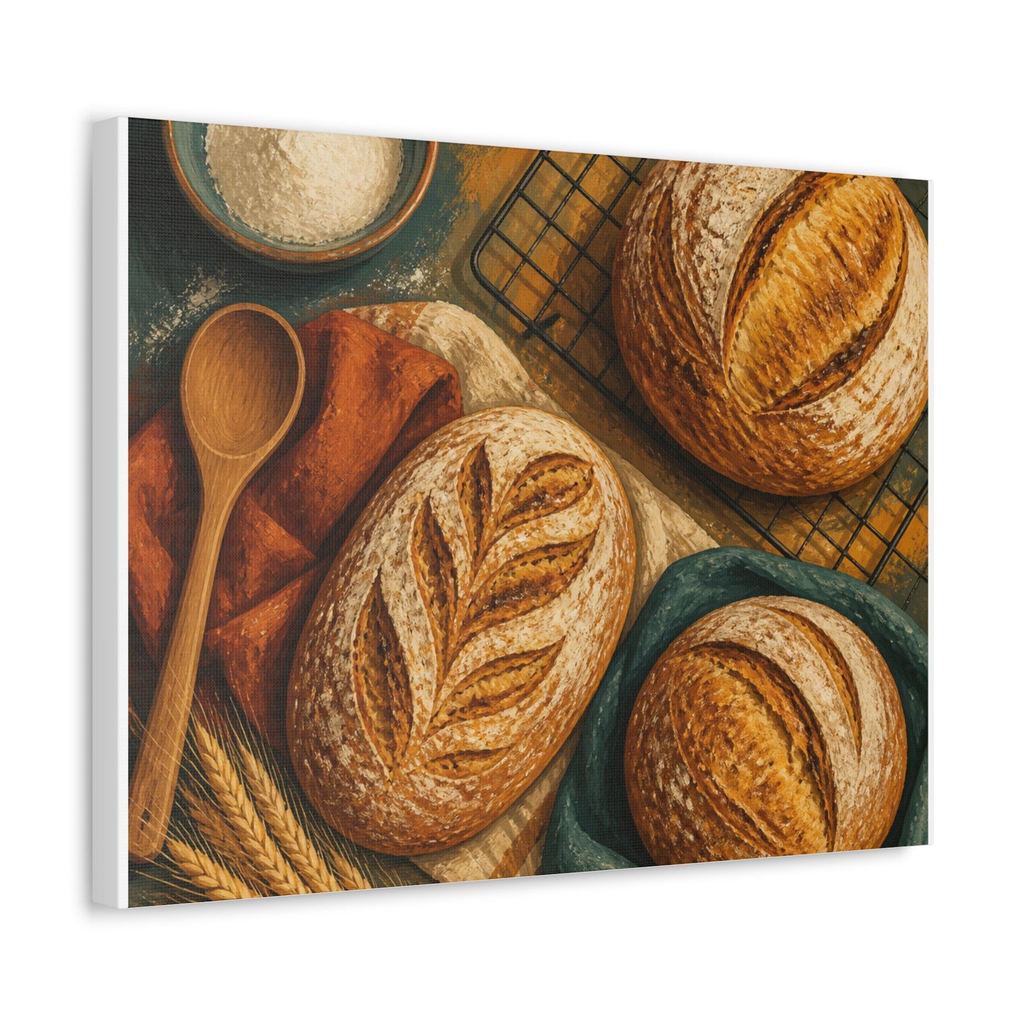 Artisan Bread Baking Still Life Canvas Art