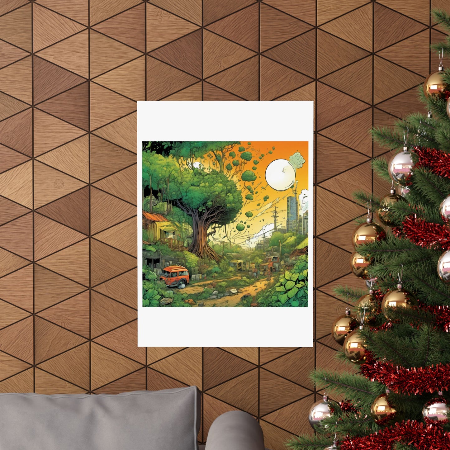 Cottage Road Landscape Nature Gift Art Poster