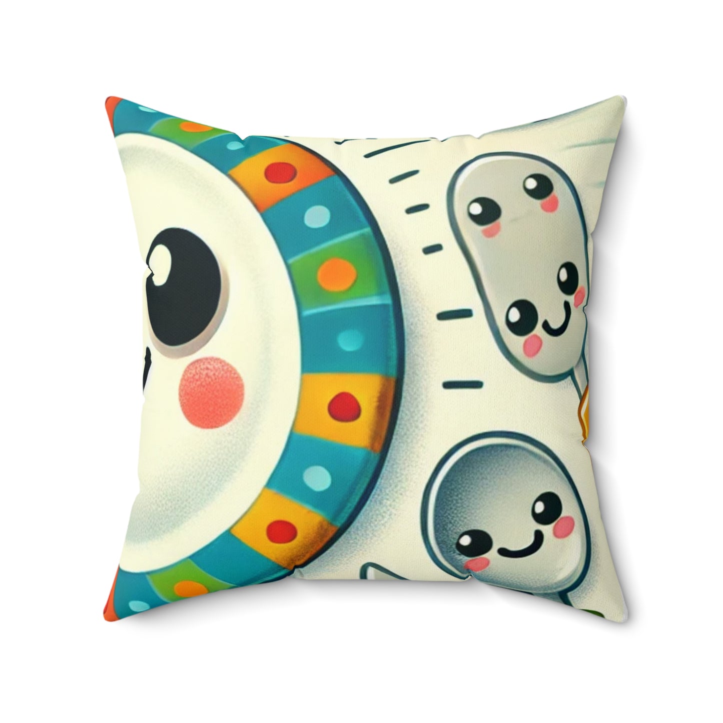 Happy Kitchen Tableware Kawaii Decorative Pillow