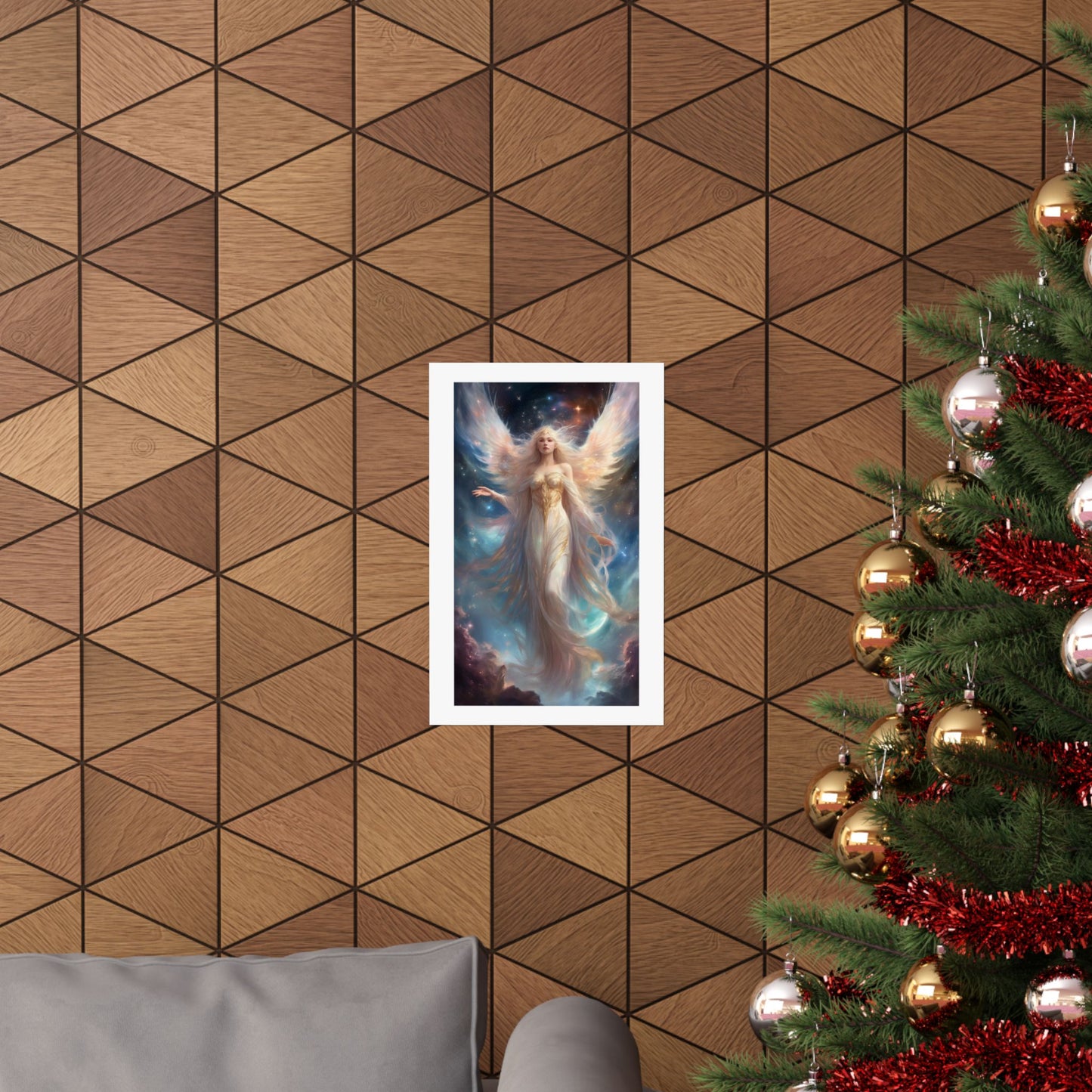 Celestial Winged Heroine Fantasy Portrait Poster