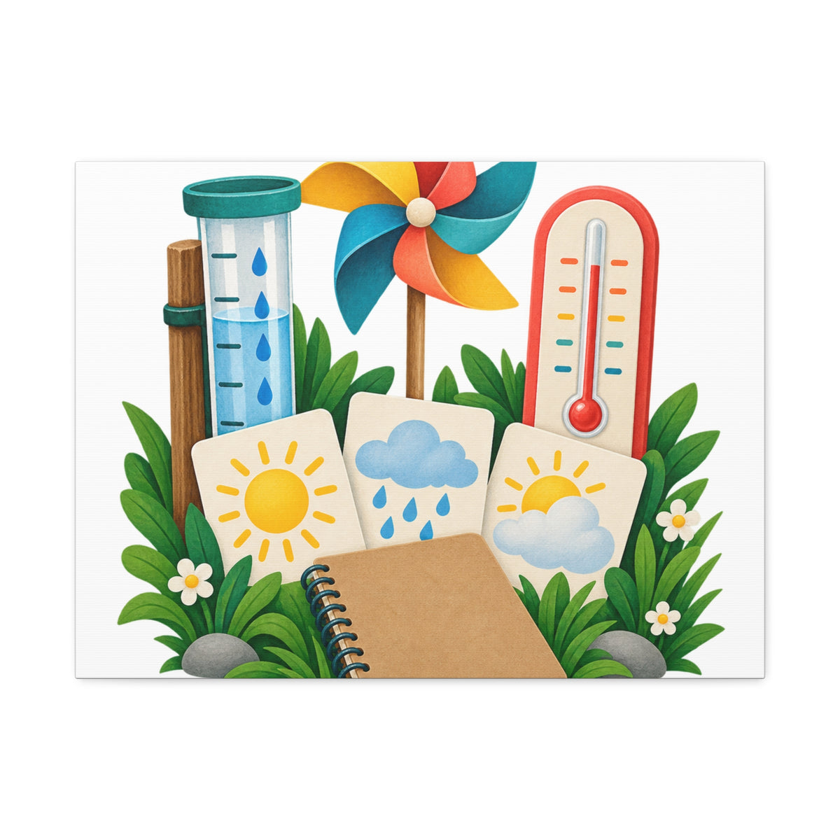 Colorful Backyard Weather Watching Kit Canvas