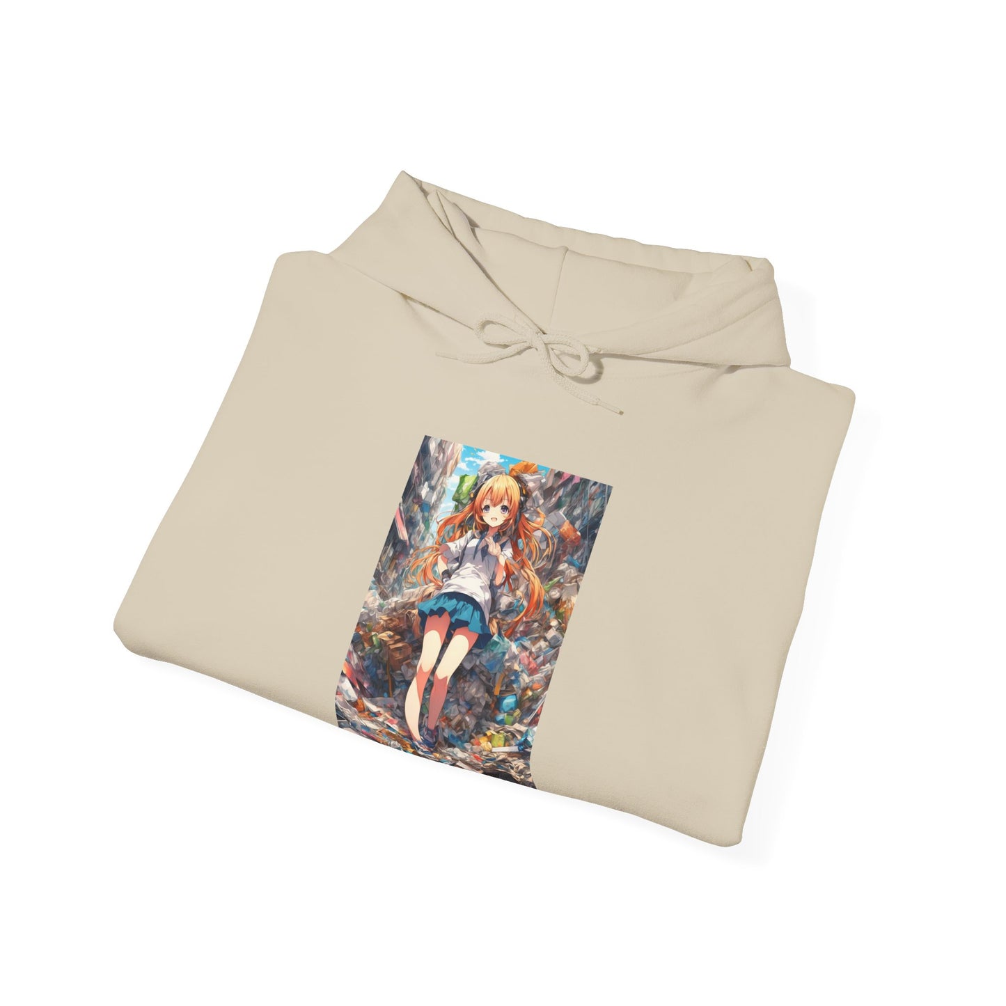 Recycling Rescue Anime Heroine Eco Street Art Hoodie