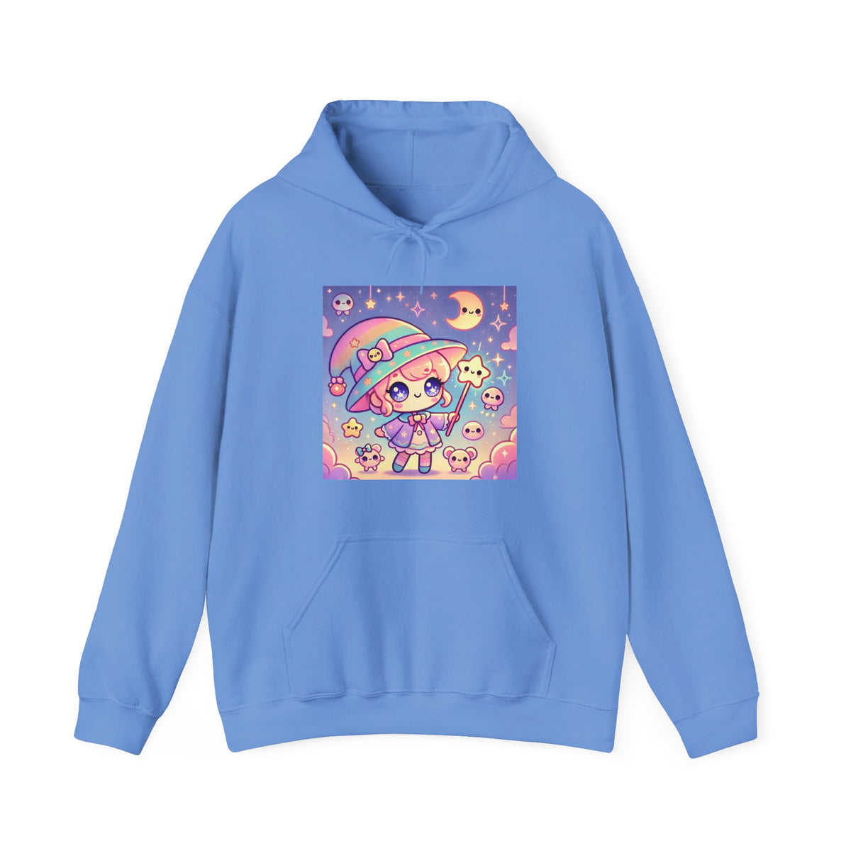 Kawaii Moon Wand Pastel Fantasy Art Hoodie