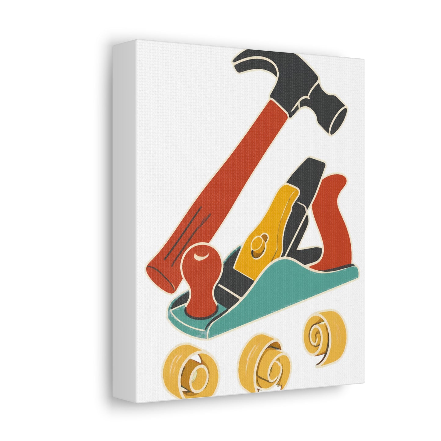 Carpenter Hammer Hand Plane Woodworking Canvas Art