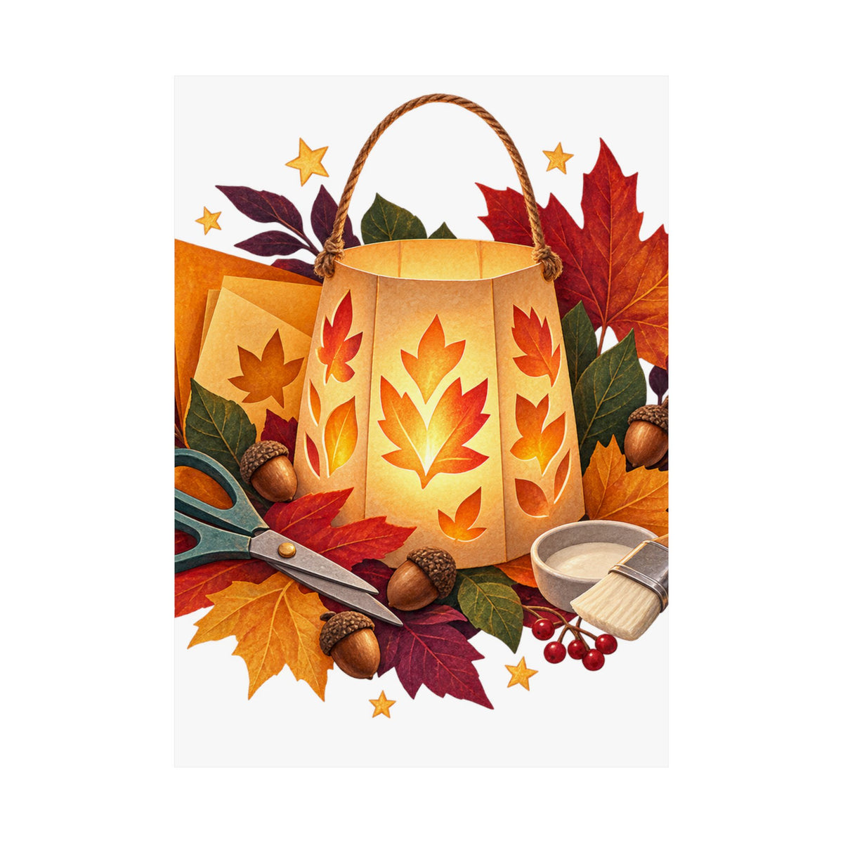 Autumn Lantern Making Workshop Poster