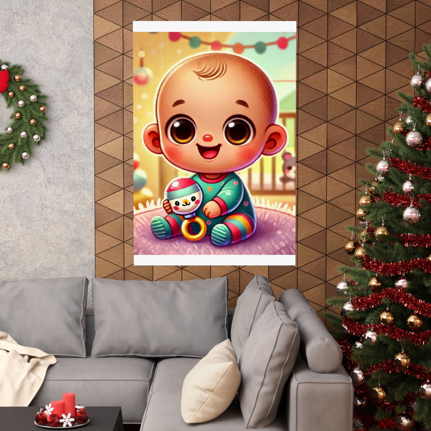 Cheerful Baby Nursery Playroom Art Poster