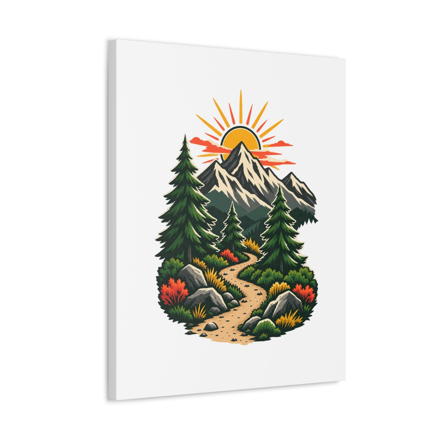 Sunrise Mountain Trail Outdoor Adventure Canvas Art