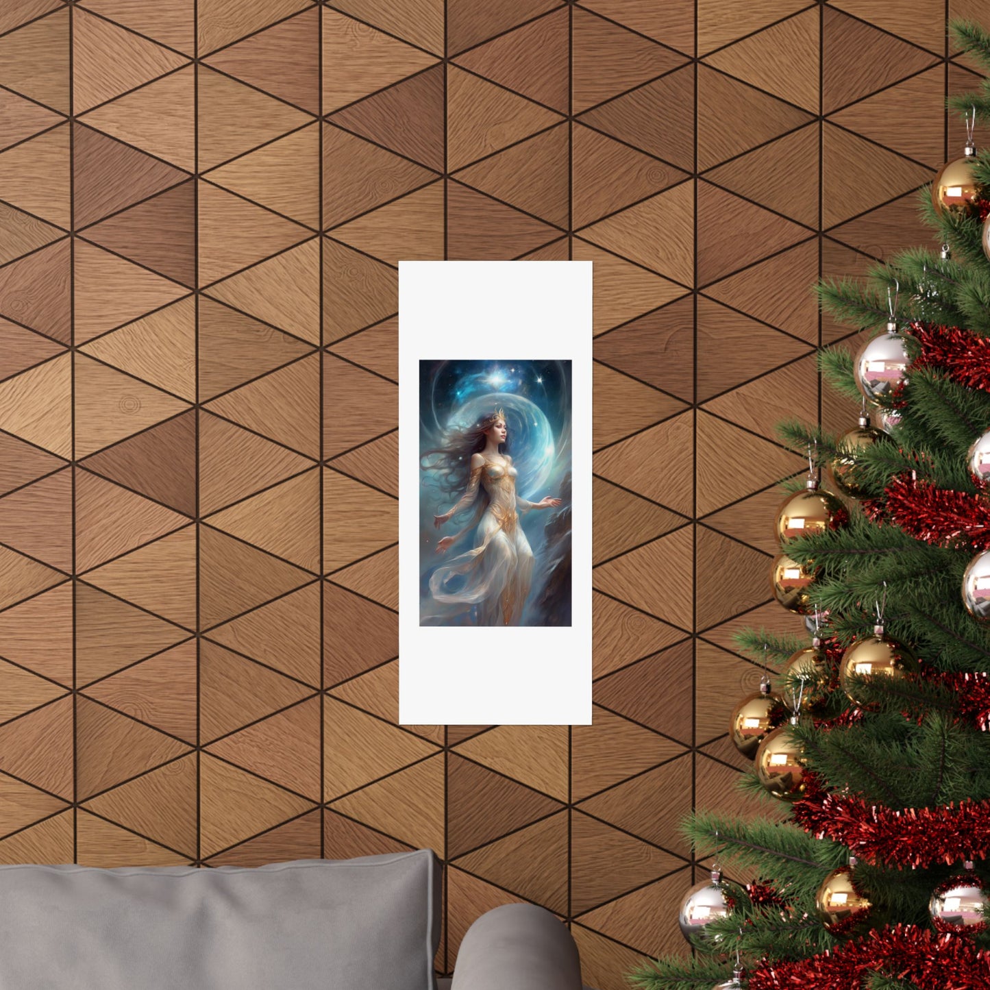 Lunar Celestial Queen Fantasy Portrait Poster