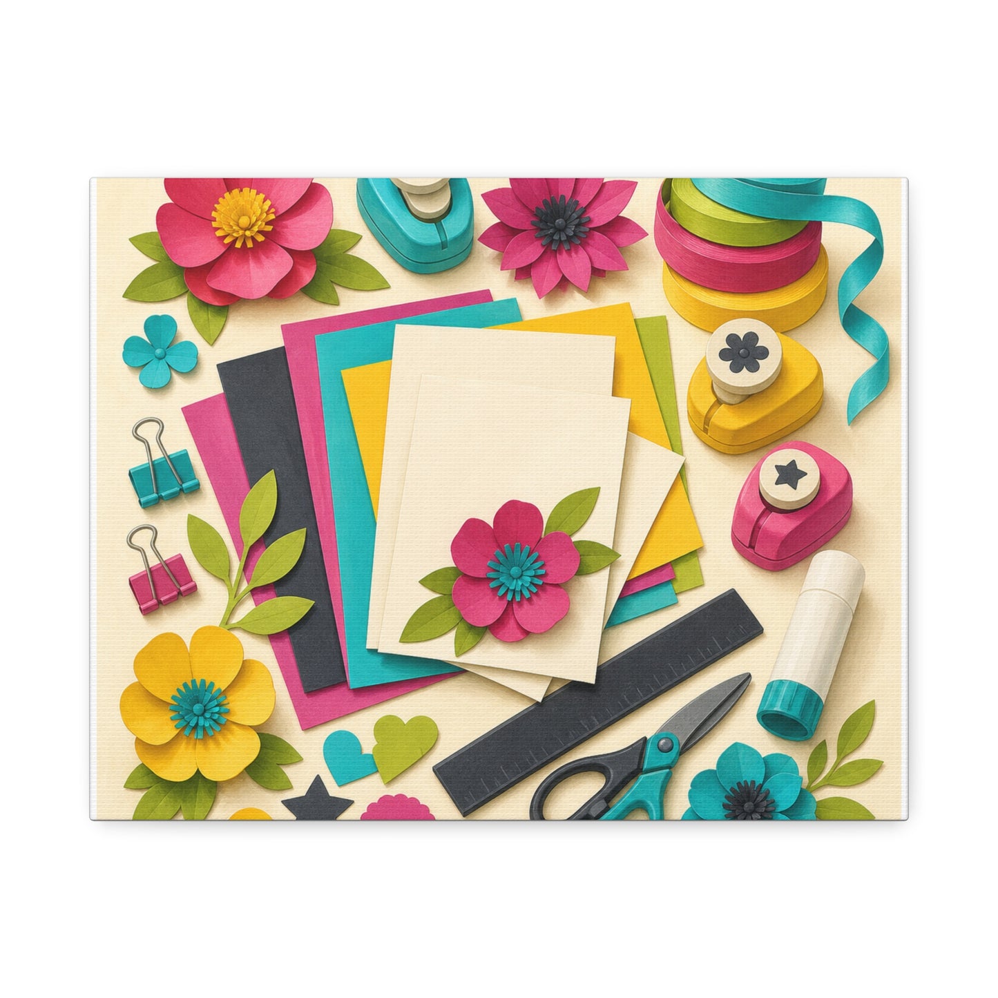 Bright Paper Crafting Hobby Canvas Art