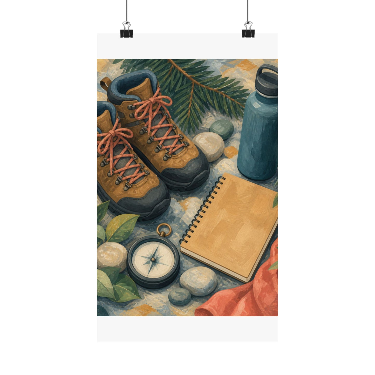 Quiet Hiking Trail Gear Art Poster