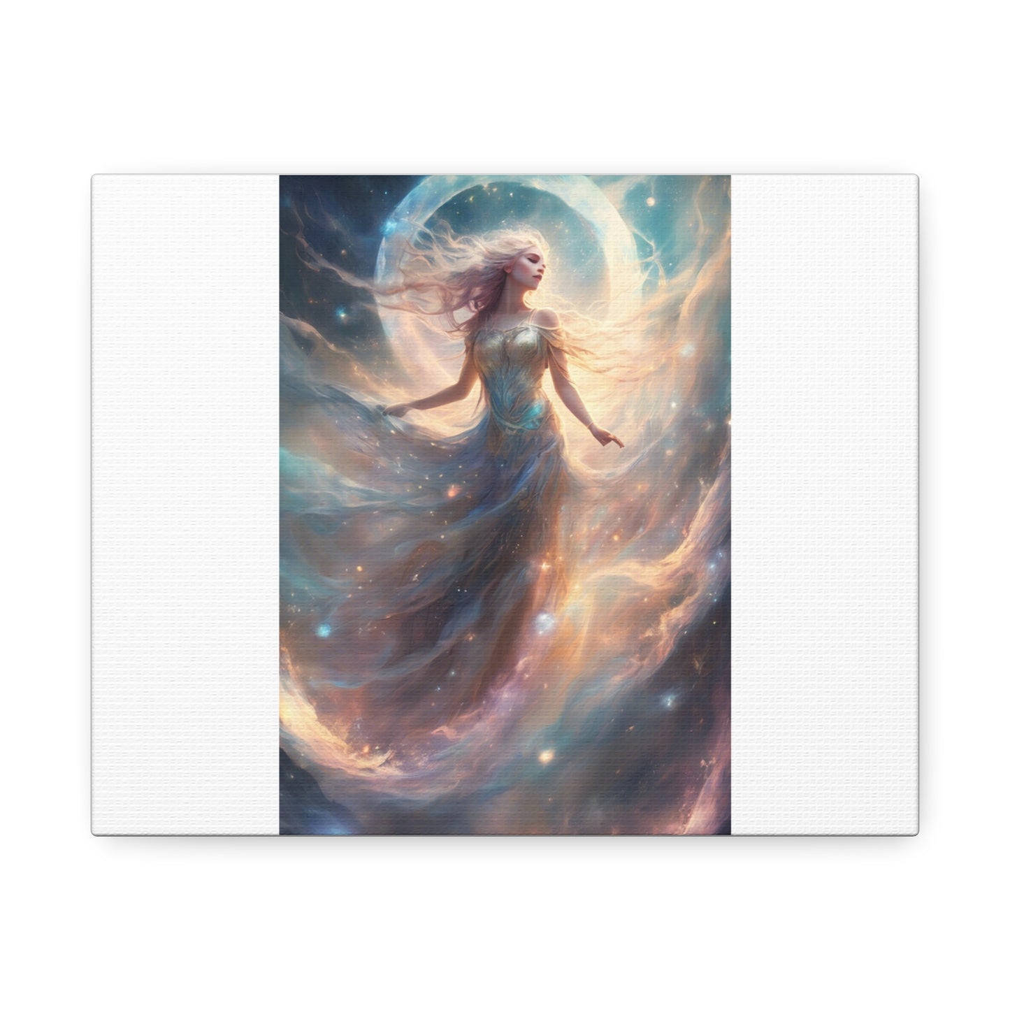 Moonlit Celestial Dancer Fantasy Portrait Canvas