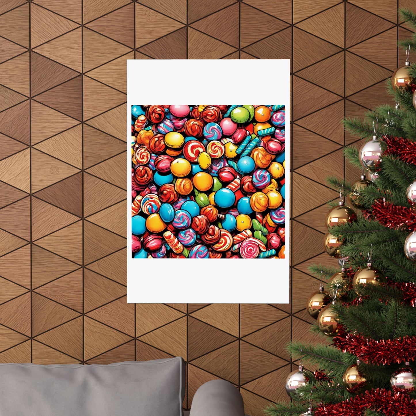 Colorful Candy Pattern Sweets Gift Art Poster