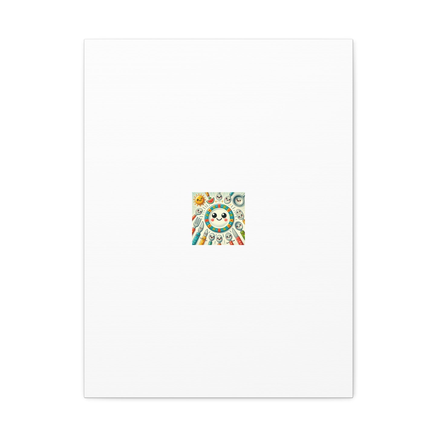Happy Little Kitchen Club Kawaii Food Canvas Kitchen Wall Art Decor Gift