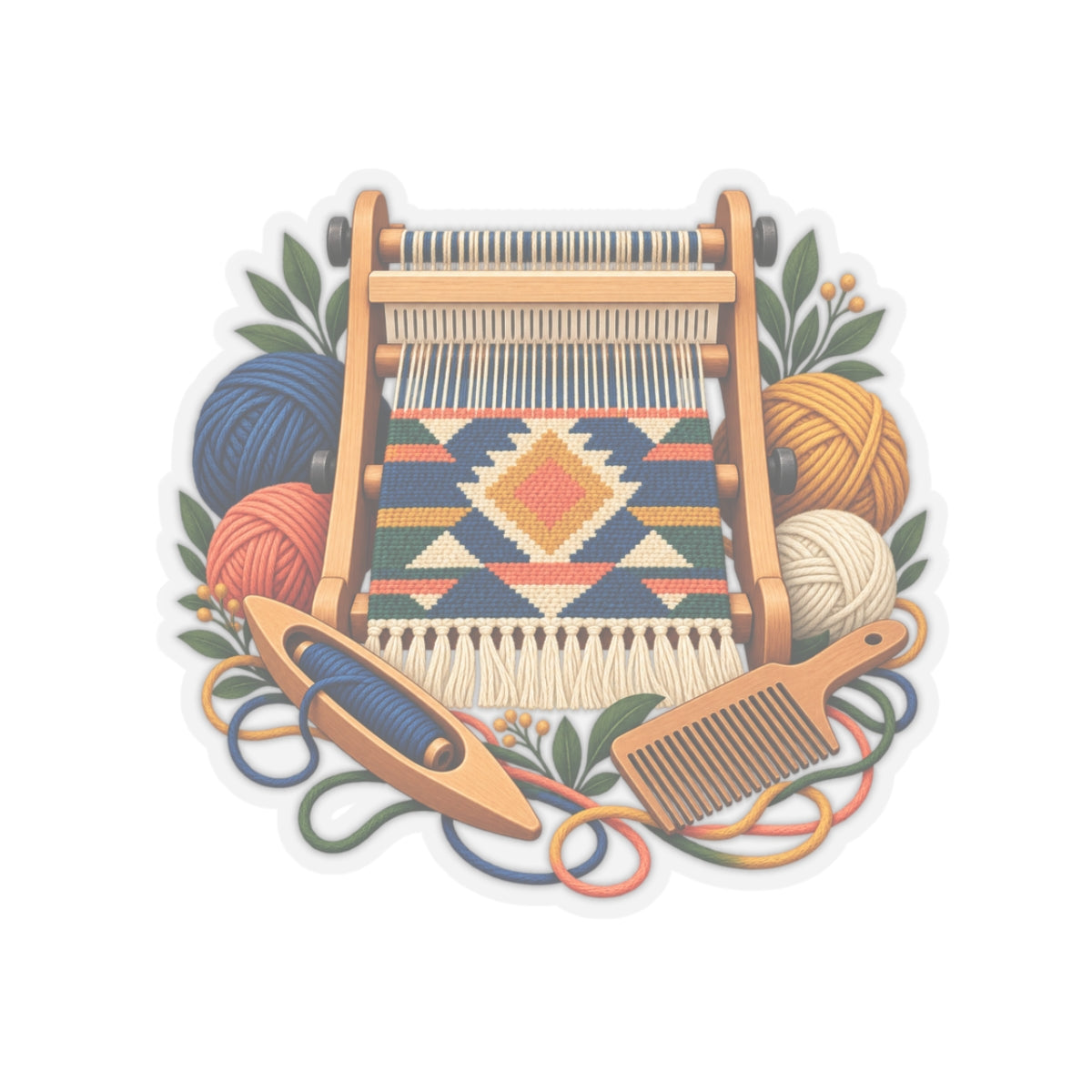 Geometric Hand Weaving Workshop Sticker