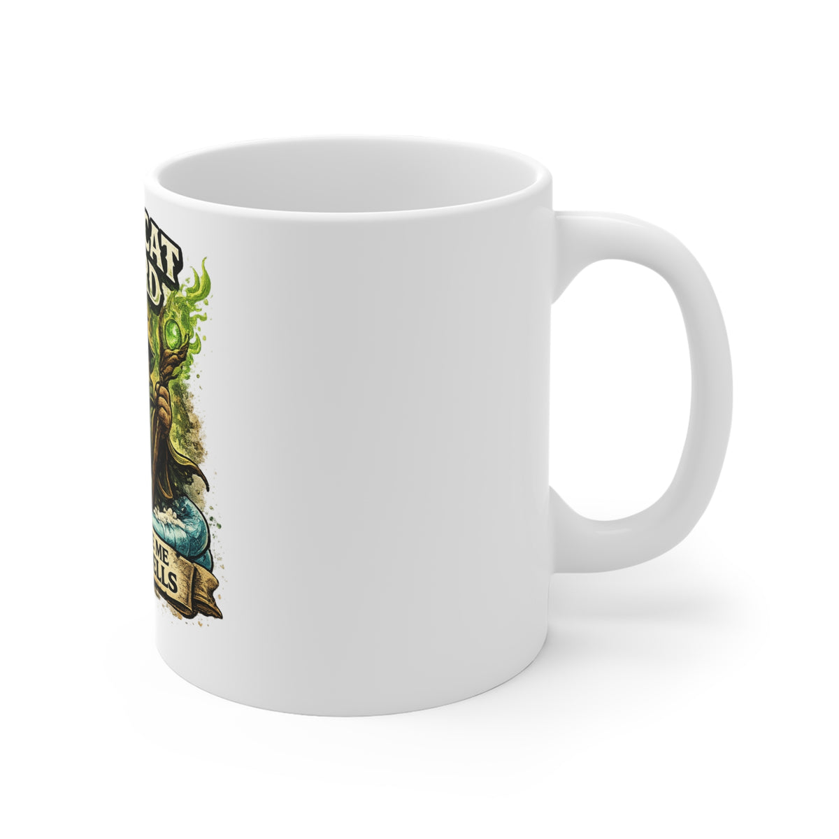 Crazy Cat Wizard Funny Fantasy Magic Coffee Mug