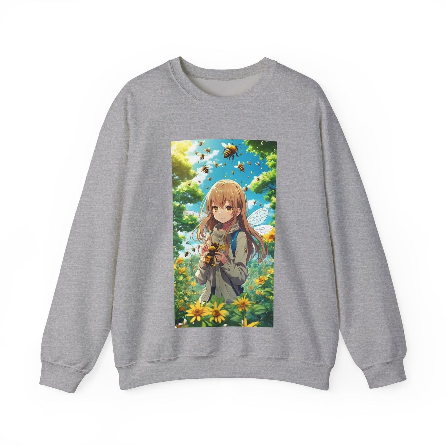 Bee Fairy Garden Anime Nature Art Sweatshirt