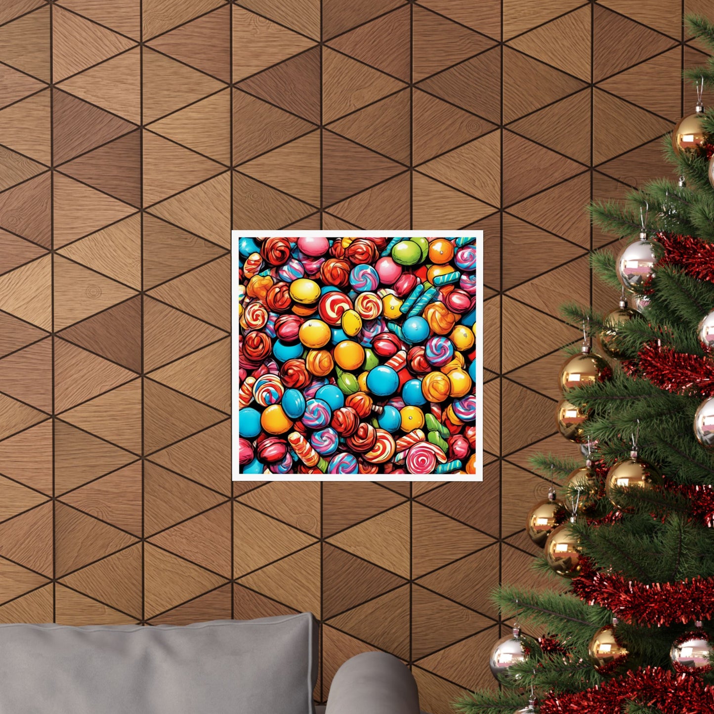 Colorful Candy Pattern Sweets Gift Art Poster