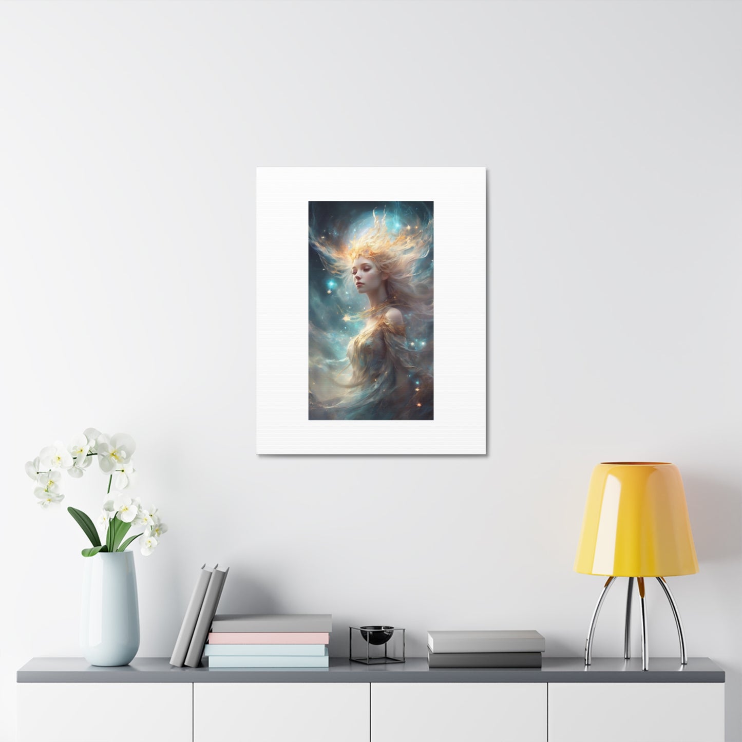 Solar Celestial Spirit Fantasy Portrait Canvas