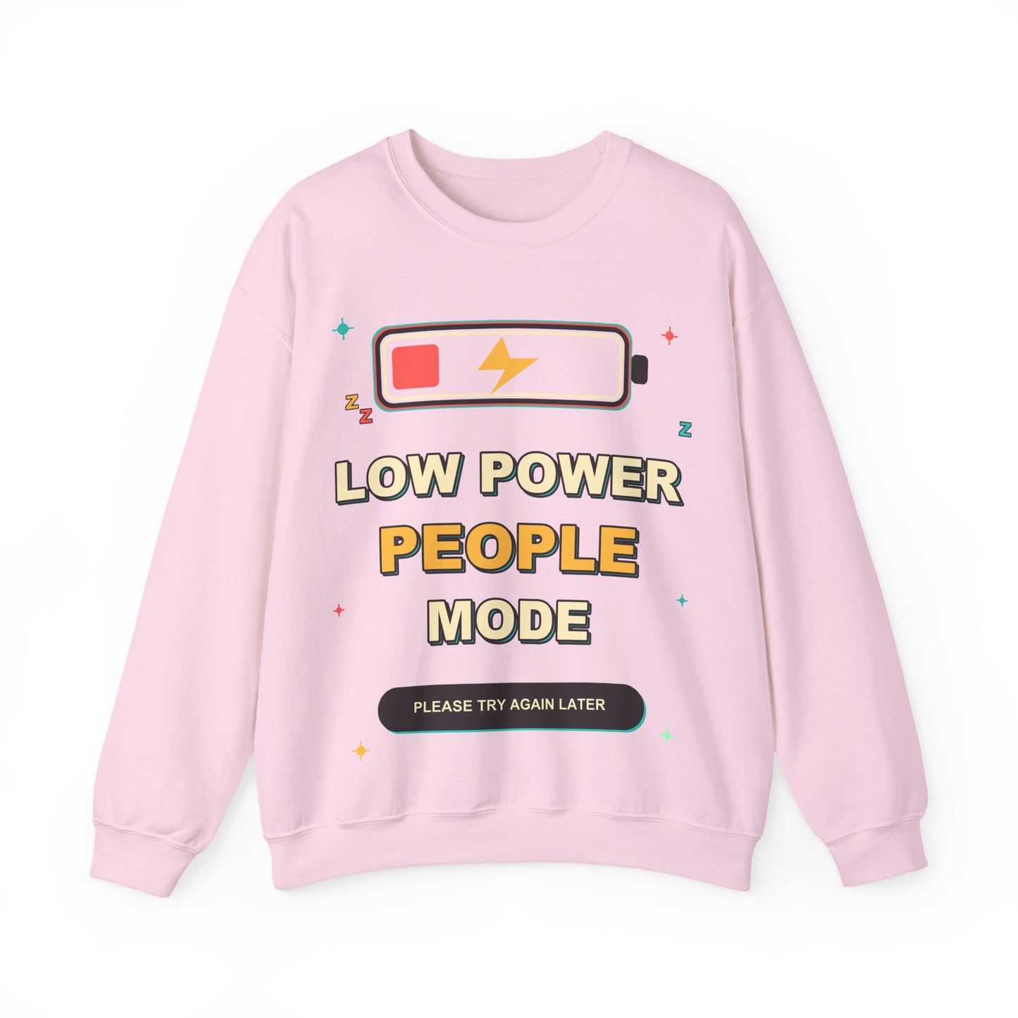 Low Power People Mode Funny Introvert Social Battery Sweatshirt