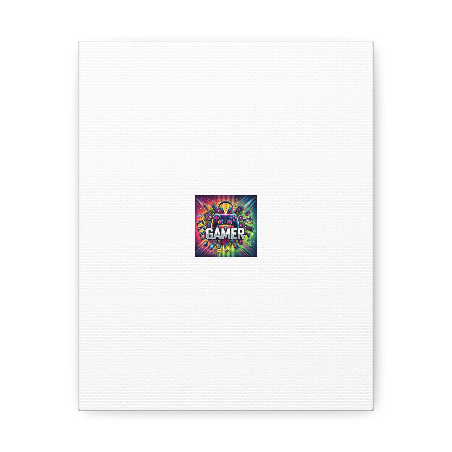 Neon Gamer Energy Retro Arcade Gaming Canvas Wall Art