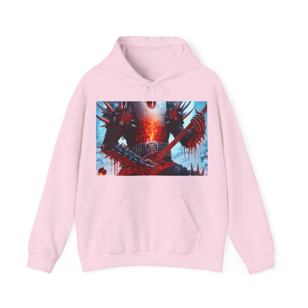 Heavy Metal Santa Holiday Concert Cozy Rock Hoodie