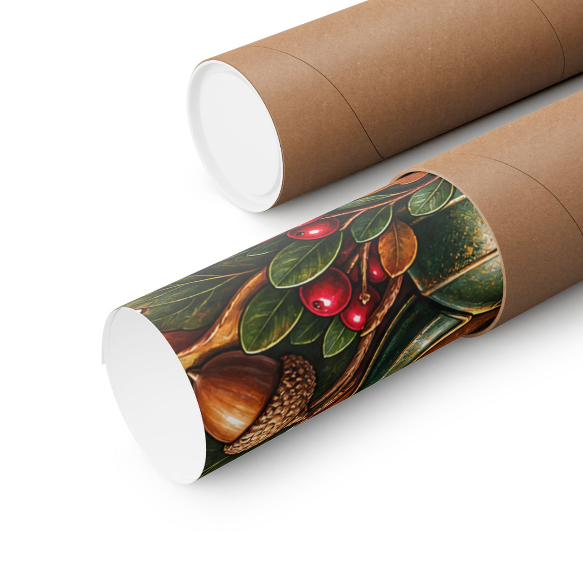 Autumn Oak Lantern and Acorns Poster