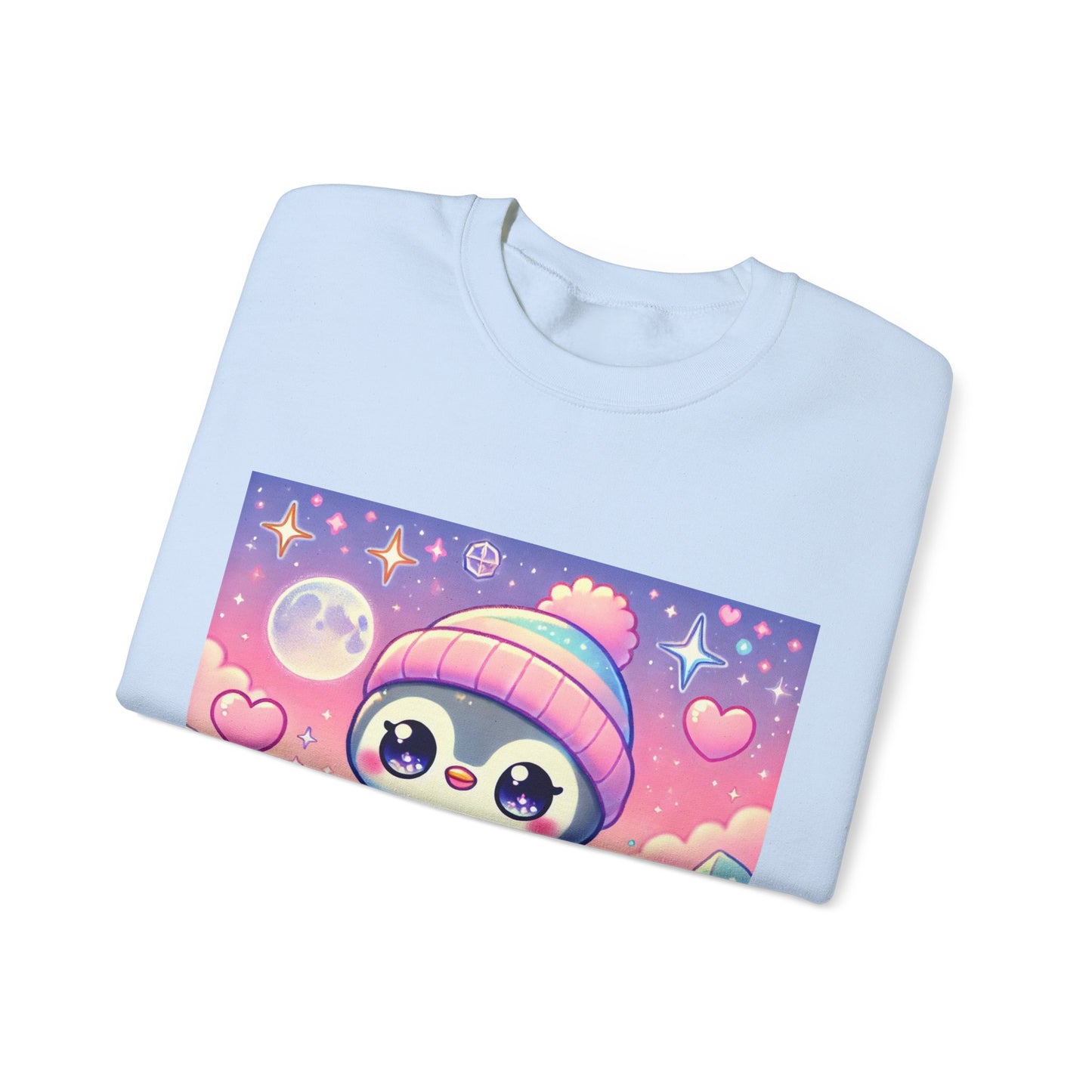 Cute Winter Penguin Ice Floe Kawaii Art Sweatshirt