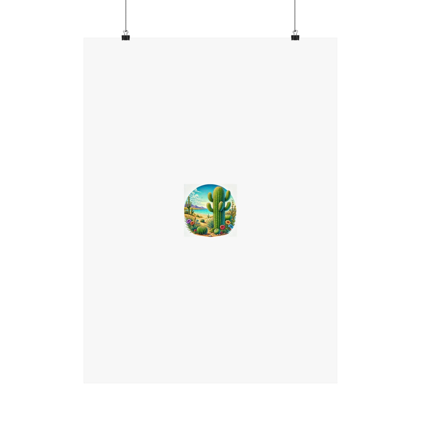Desert Cactus Bloom Garden Poster Botanical Desert Wall Art Gift